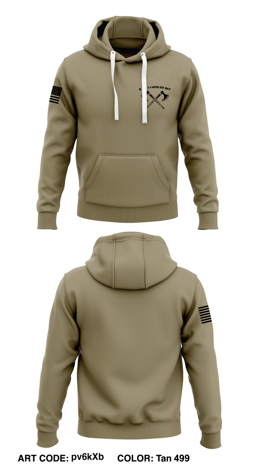 B Co, 1-148th INF RGT Store 1  Core Men's Hooded Performance Sweatshirt - pv6kXb