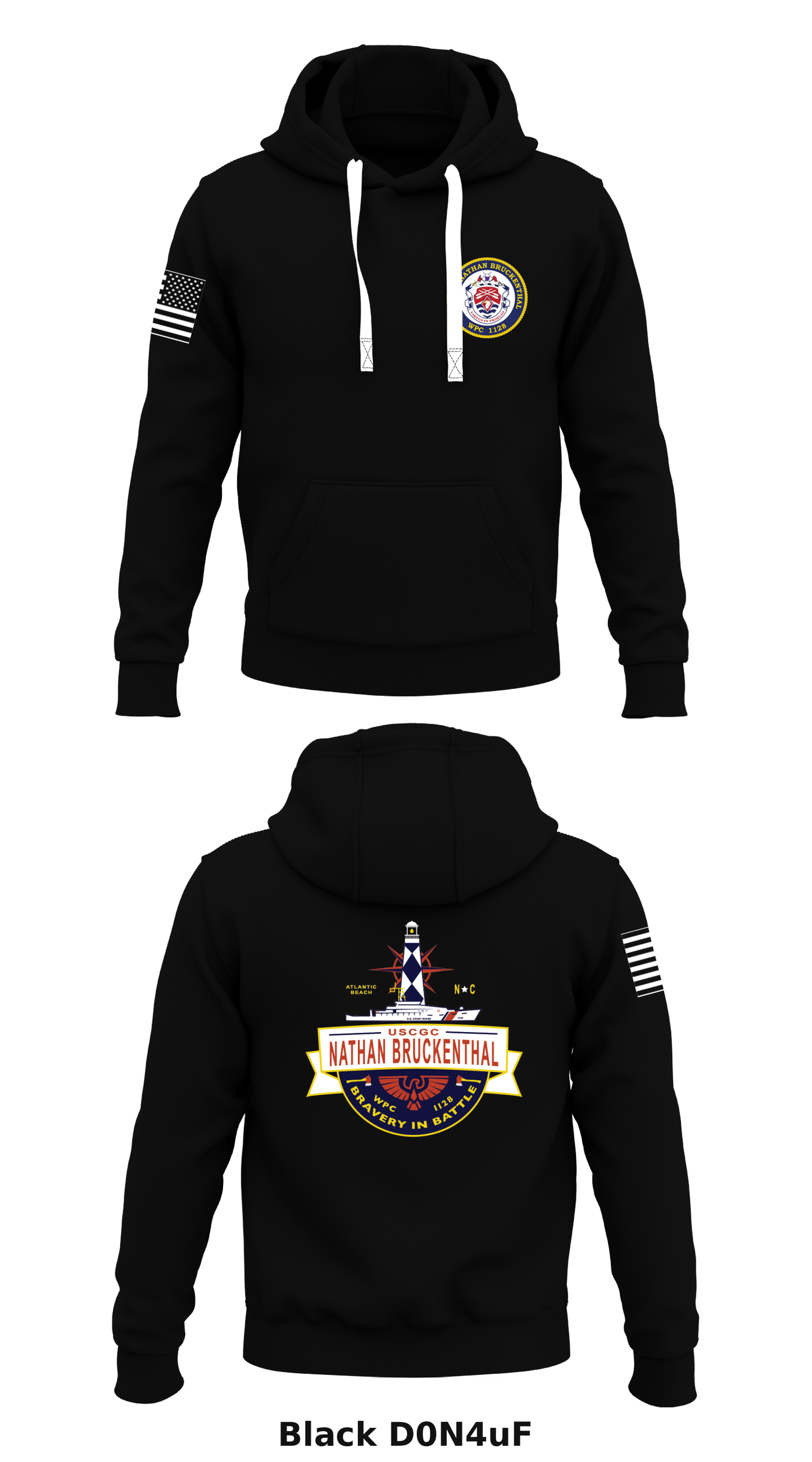 USCGC NATHAN BRUCKENTHAL  Store 1  Core Men's Hooded Performance Sweatshirt - D0N4uF