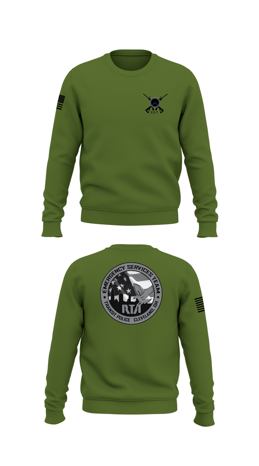 GCRTA Emergency Service Team (EST) Store 1 Core Men's Crewneck Performance Sweatshirt - ~B5