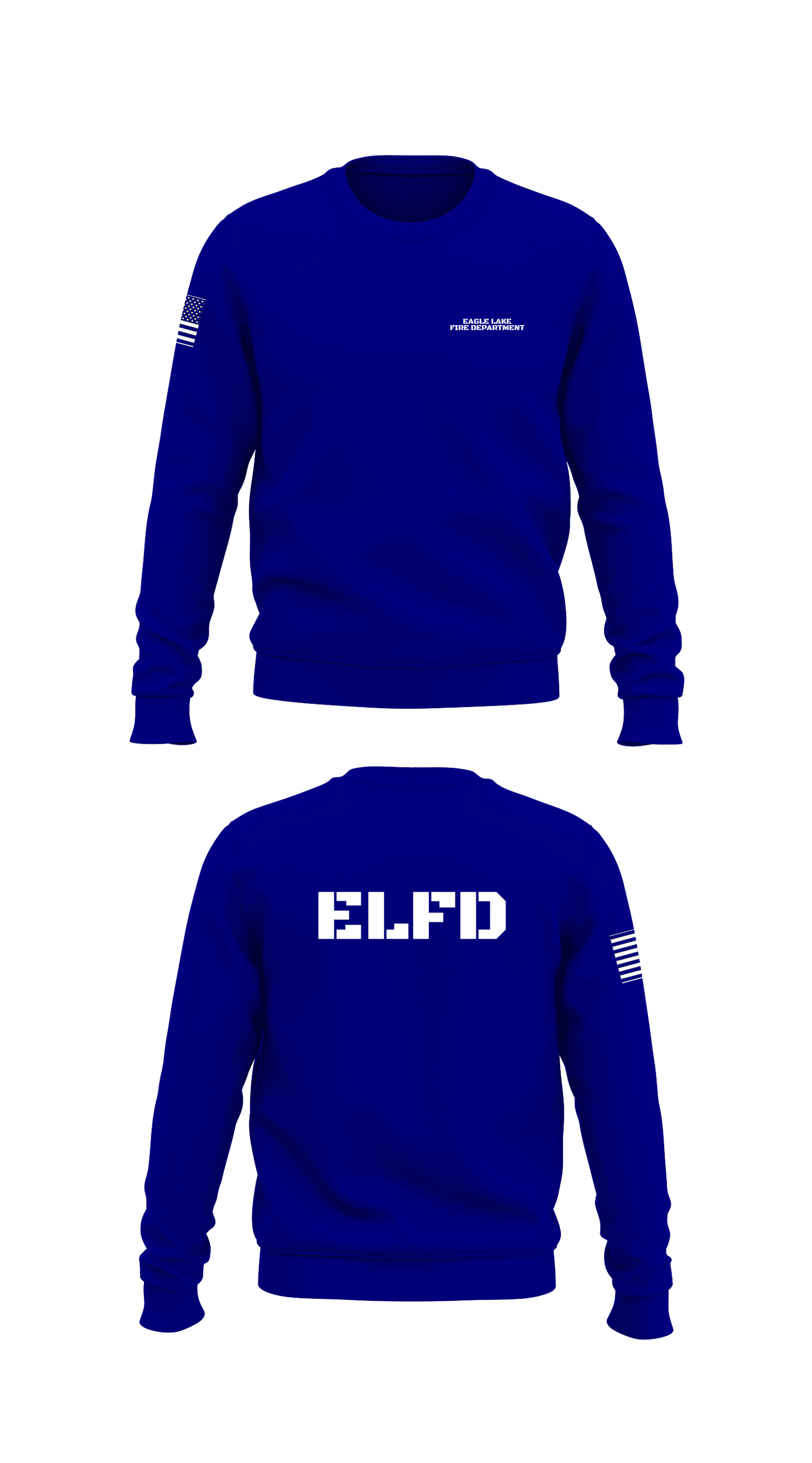 Eagle Lake fire department Store 1 Core Men's Crewneck Performance Sweatshirt - 58768623517