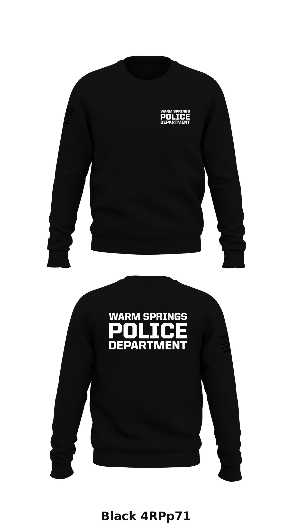Warm Springs Police Department  Store 1 Core Men's Crewneck Performance Sweatshirt - 4RPp71