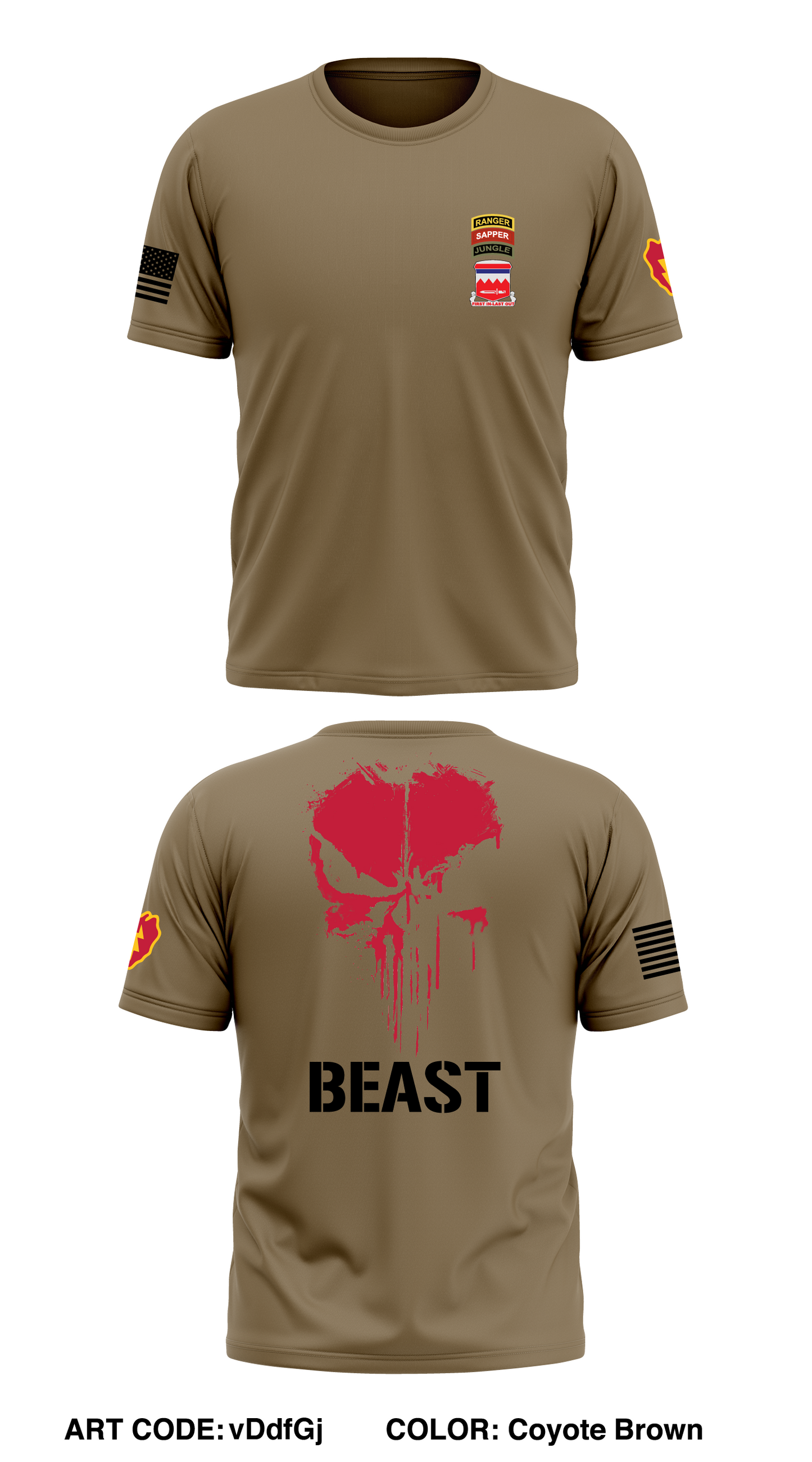 B Co, 65th BEB, 2 IBCT Store 1 Core Men's SS Performance Tee - vDdfGj