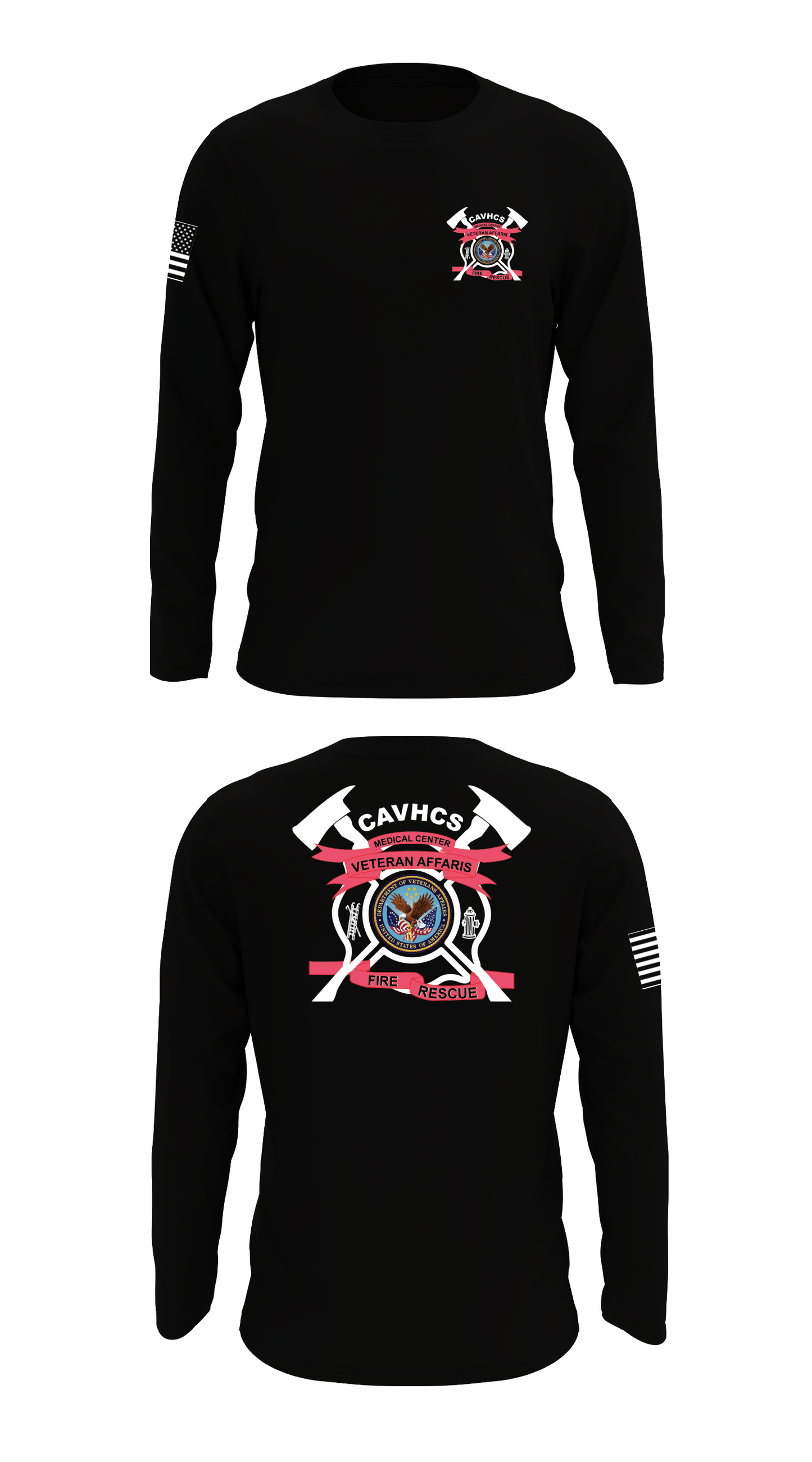CAVHCS Fire Department Store 1 Core Men's LS Performance Tee - 66850179762