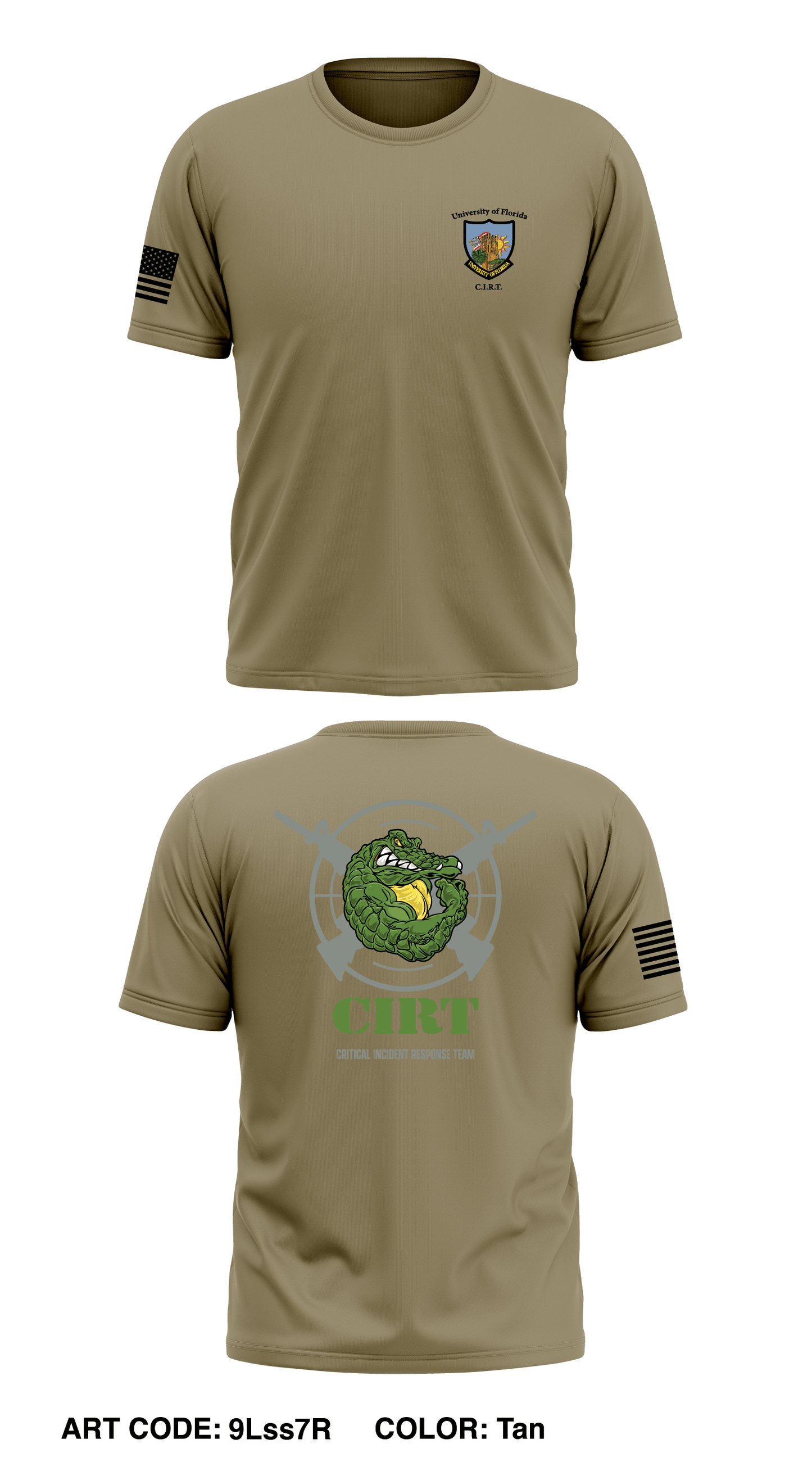 C.I.R.T University of Florida Police Department Store 1 Core Men's SS Performance Tee - 9Lss7R