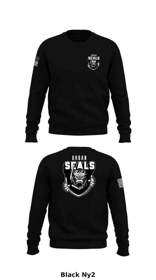 Urban Seals Store 1 Core Men's Crewneck Performance Sweatshirt - Ny2