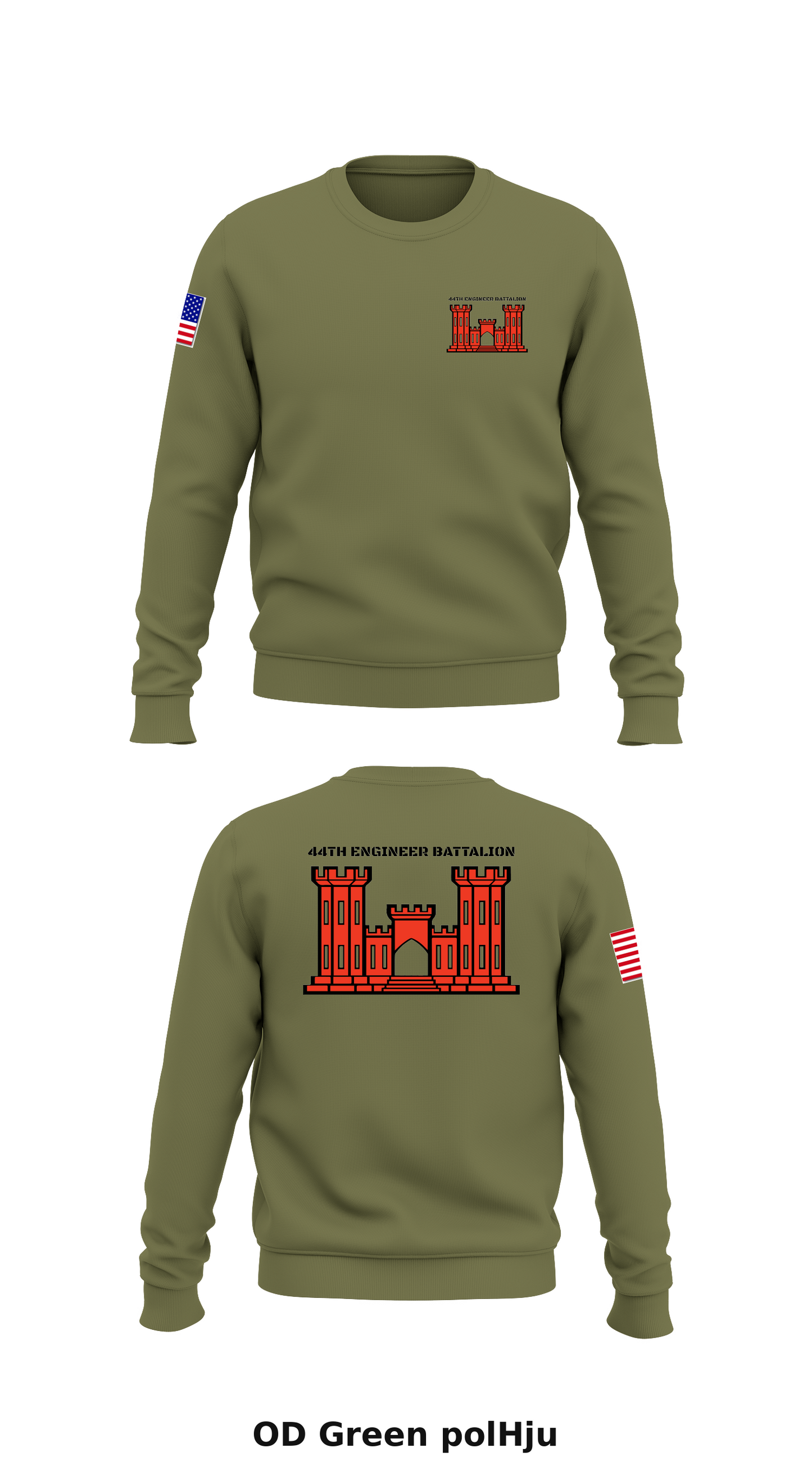44th Engineer Battalion  Store 1 Core Men's Crewneck Performance Sweatshirt - polHju