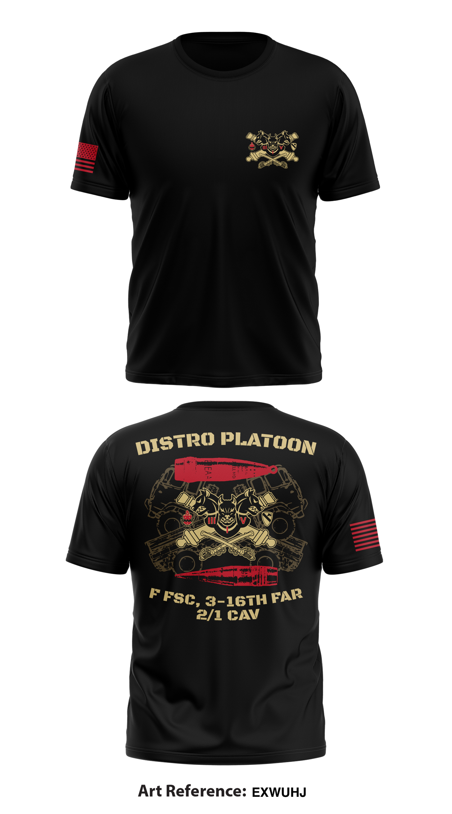 Distro Platoon, F FSC, 3-16th FAR, 2/1 CAV Store 1 Core Men's SS Performance Tee - ExwuhJ