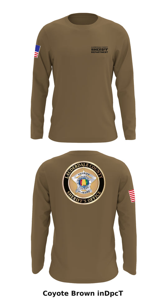 Lauderdale county sheriff department Store 1 Core Men's LS Performance Tee - inDpcT