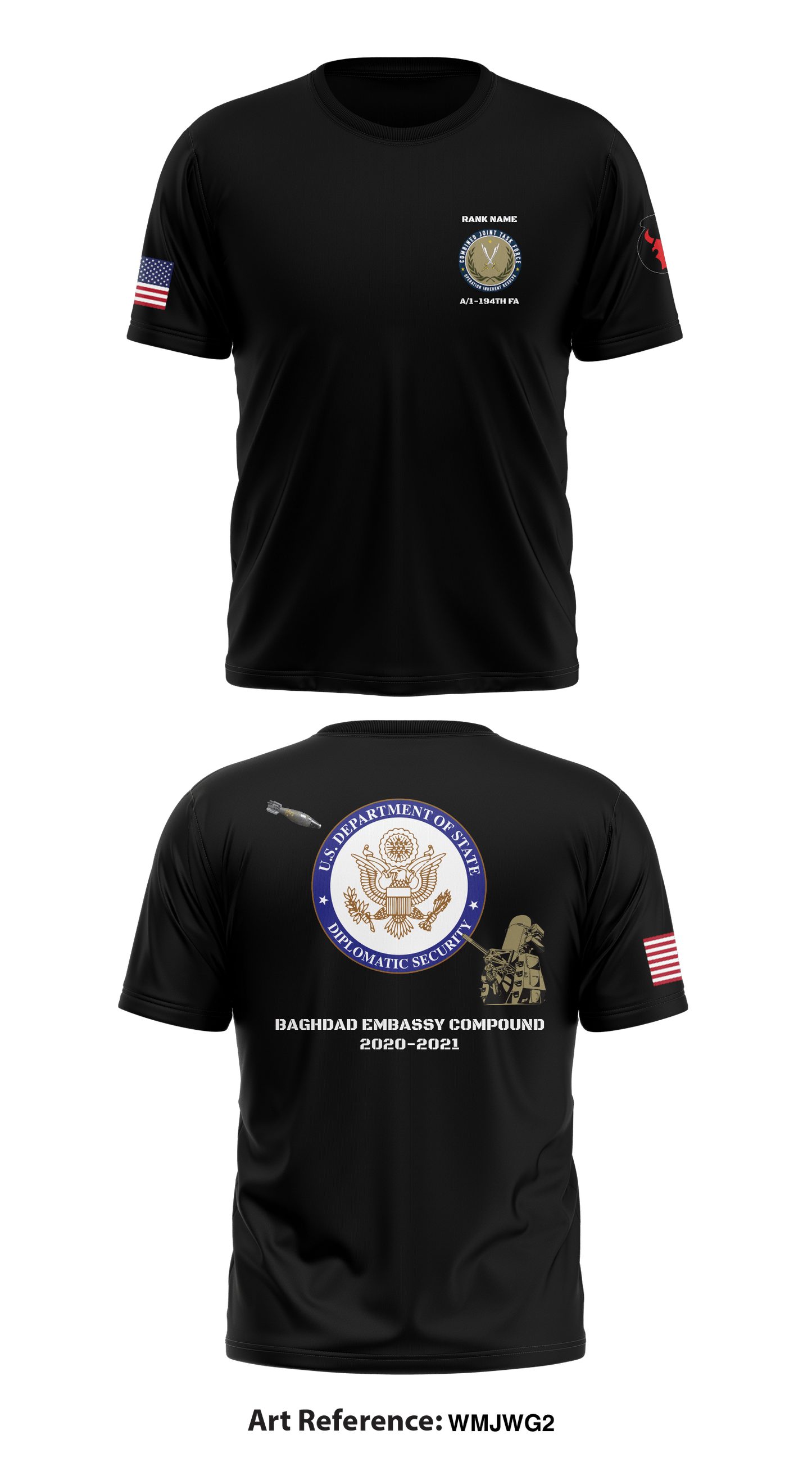 CUSTOM - Alpha Battery 1-194th FA Store 1  Core Men's SS Performance Tee - WMJWg2