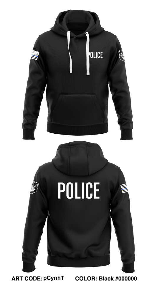 Eaton Police Department Store 1  Core Men's Hooded Performance Sweatshirt - pCynhT