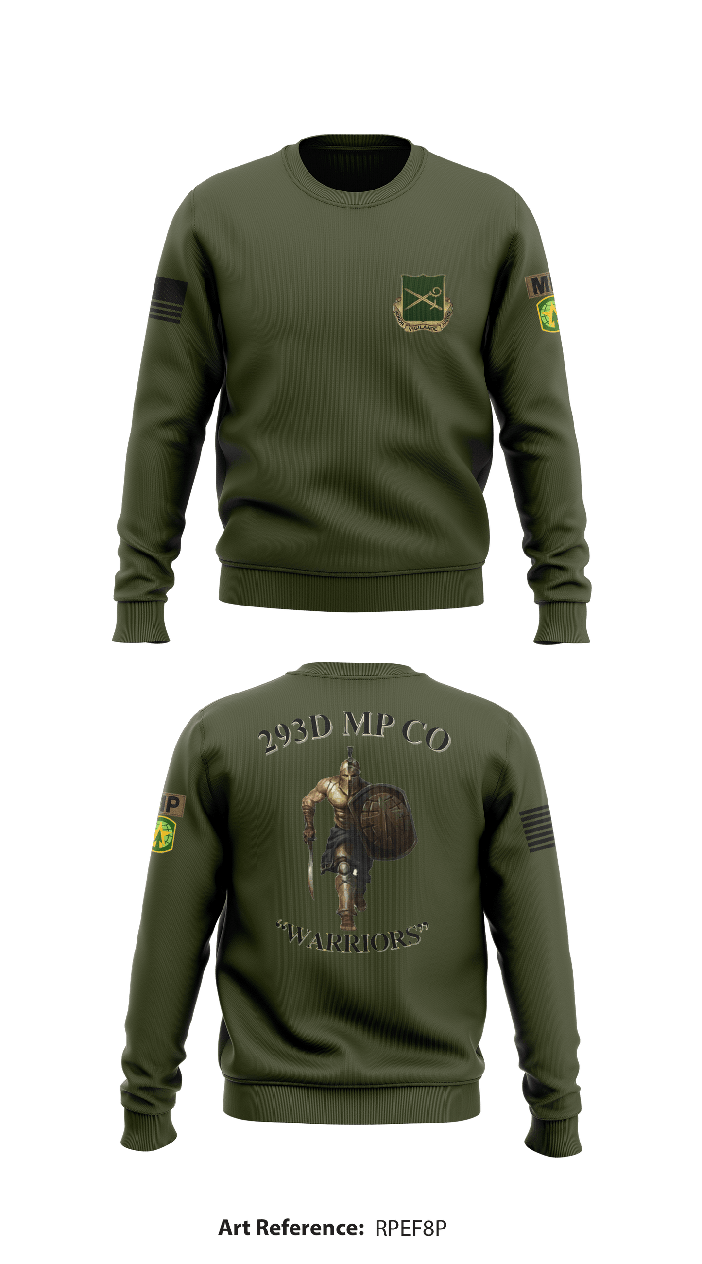 293D Military  Store 1 Core Men's Crewneck Performance Sweatshirt - RpEF8P