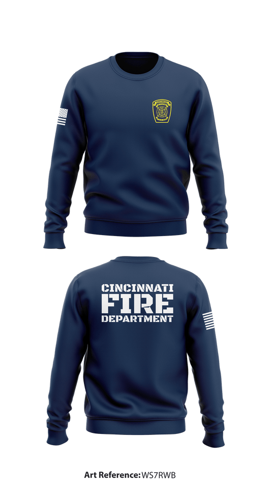 Cincinnati Fire Department Store 1 Core Men's Crewneck Performance Sweatshirt - WS7rwb