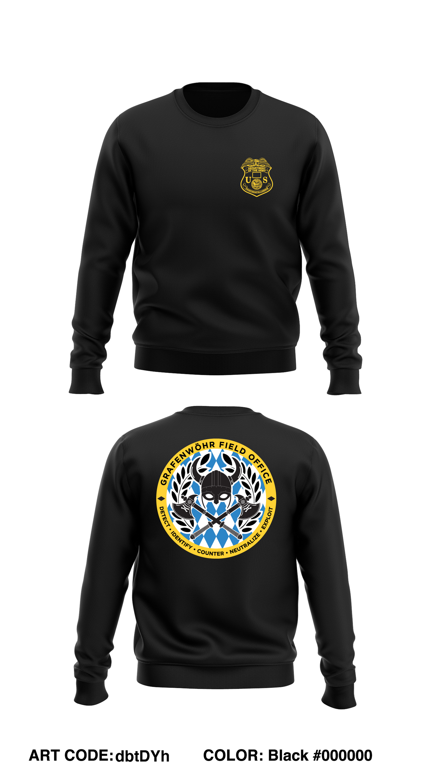 Grafenwohr Field Office Store 1 Core Men's Crewneck Performance Sweatshirt - dbtDYh