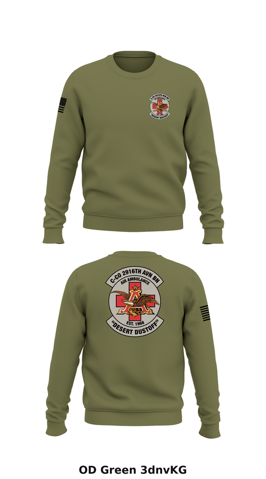 C Co. 2916th AVN BN Store 1 Core Men's Crewneck Performance Sweatshirt - 3dnvKG