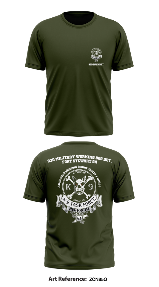 93d Military Working Dog Det. Store 1 Core Men's SS Performance Tee - ZCN85Q