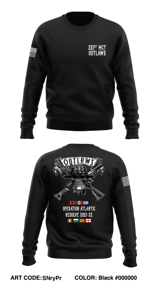 261st MCT OUTLAWS Store 1 Core Men's Crewneck Performance Sweatshirt - SNryPr