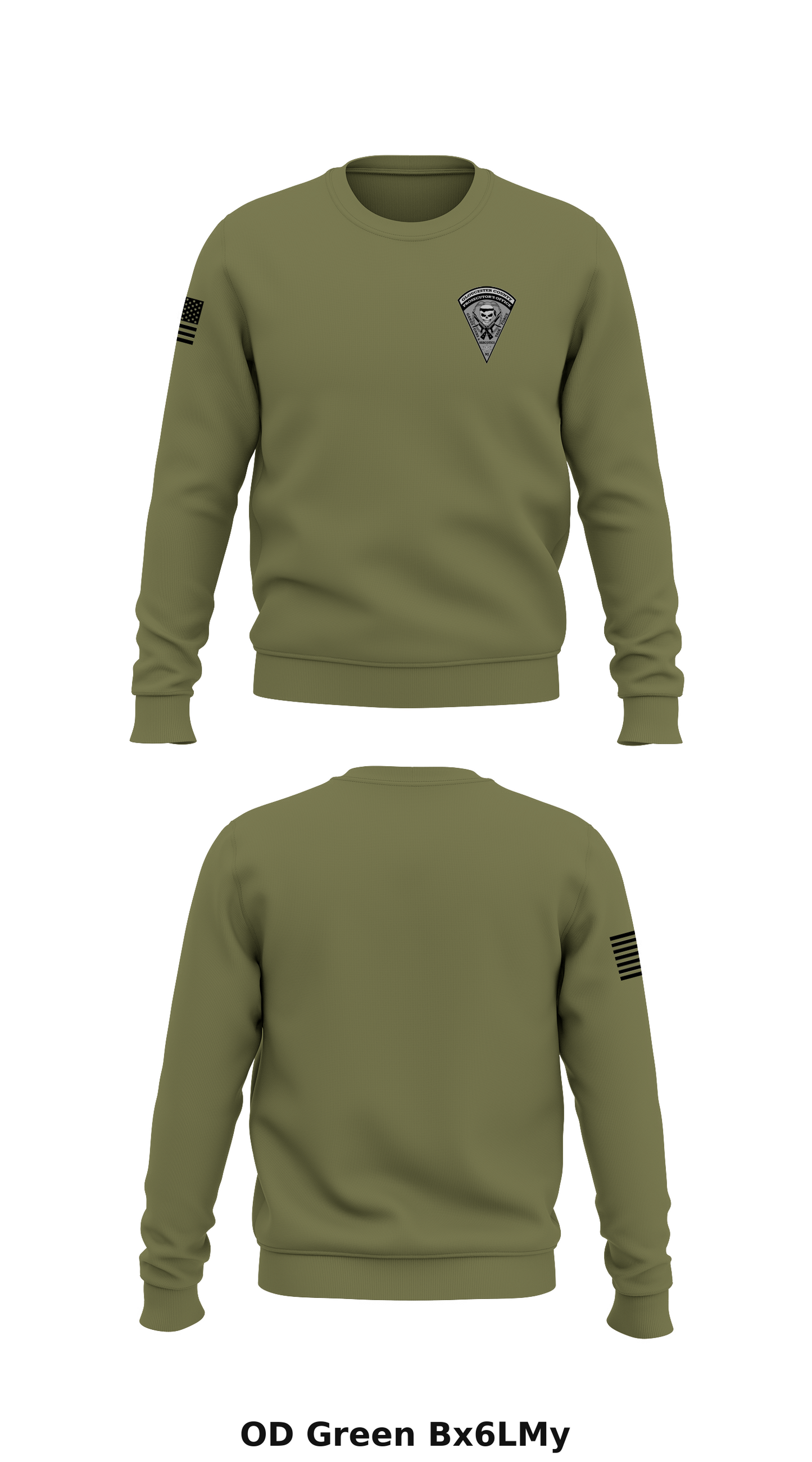 Gloucester County HIDTA Task Force One  Store 1 Core Men's Crewneck Performance Sweatshirt - Bx6LMy