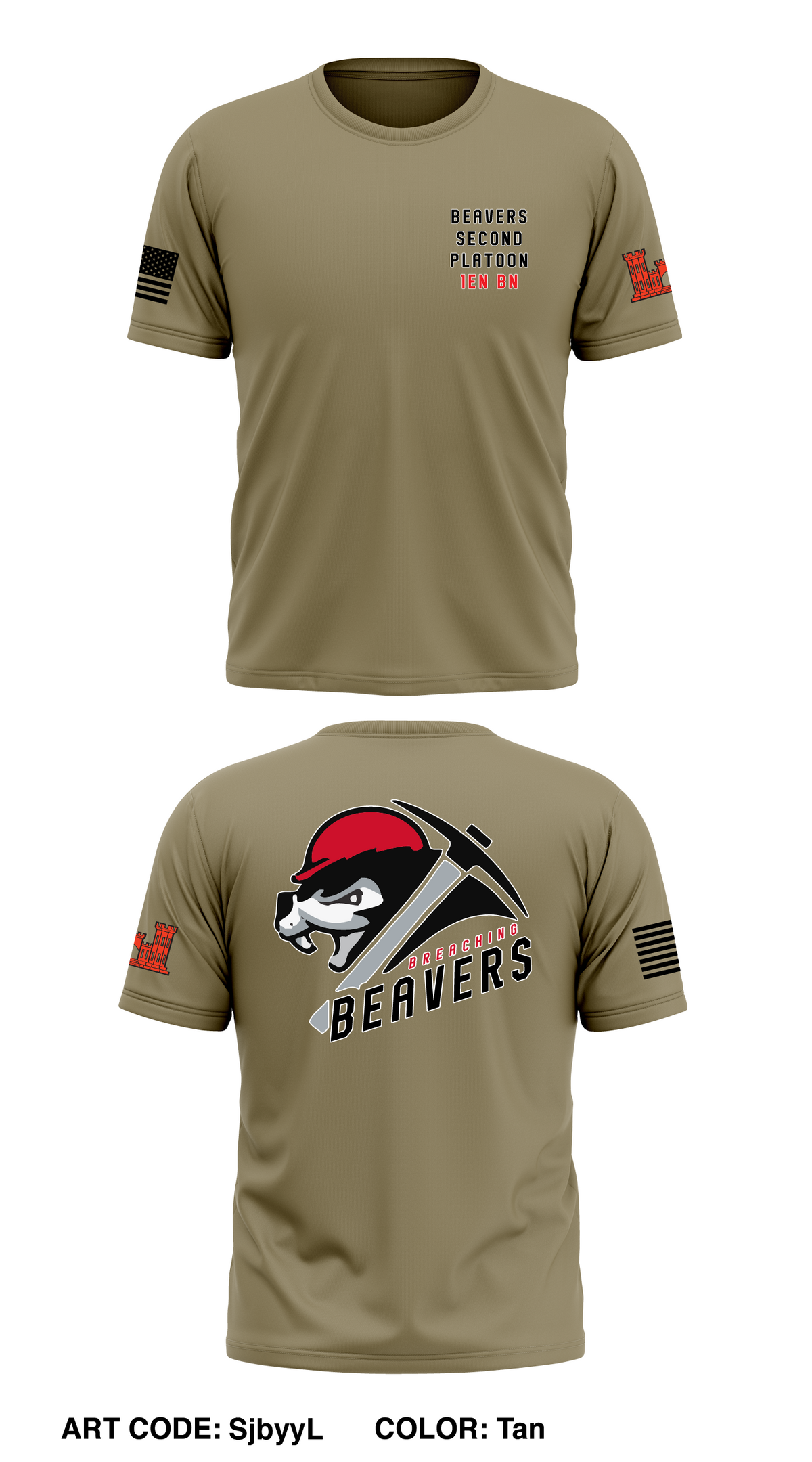 Beavers second platoon  Store 1 Core Men's SS Performance Tee - SjbyyL