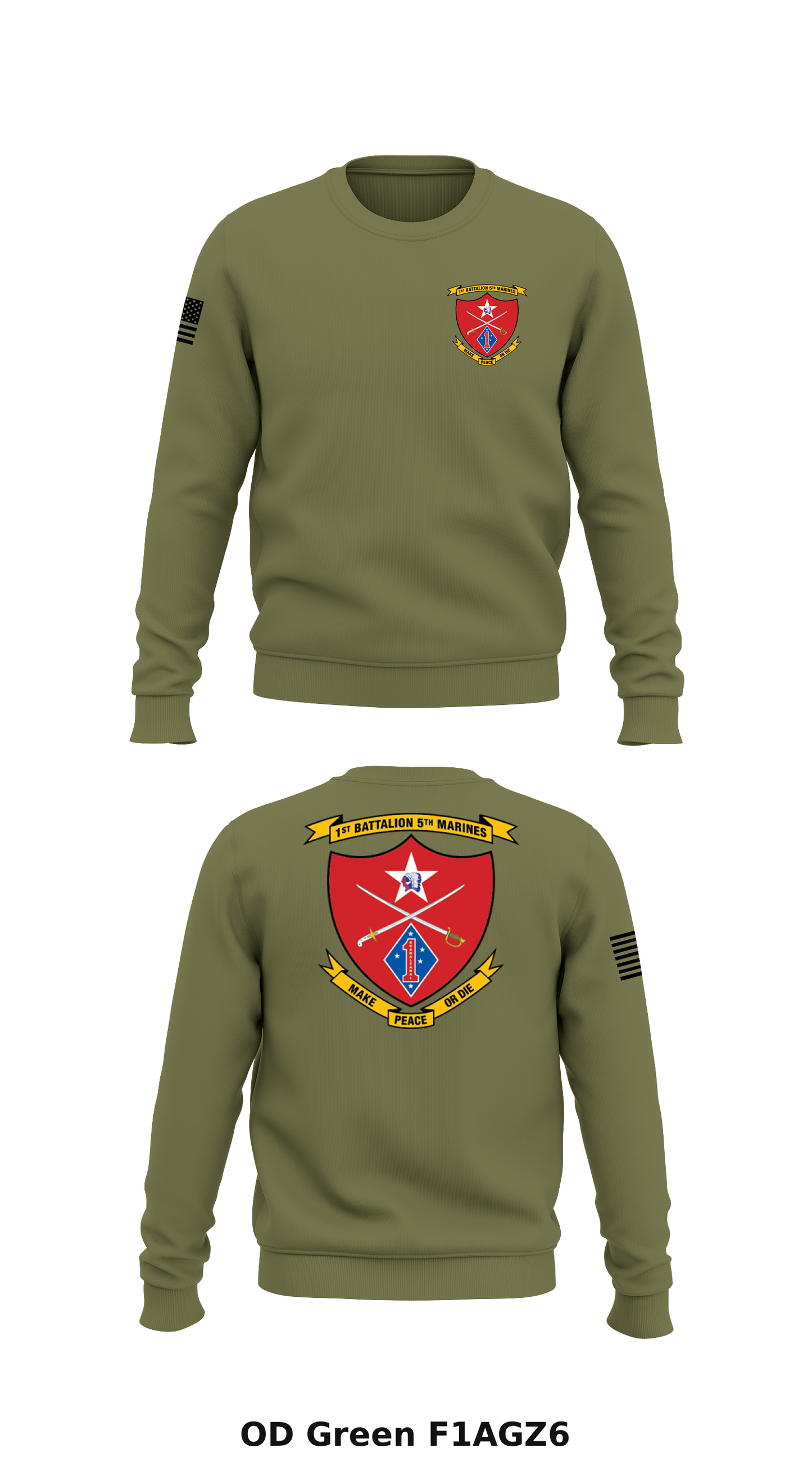 V1/5 Cherokee Company 3rd Platoon Store 1 Core Men's Crewneck Performance Sweatshirt - F1AGZ6