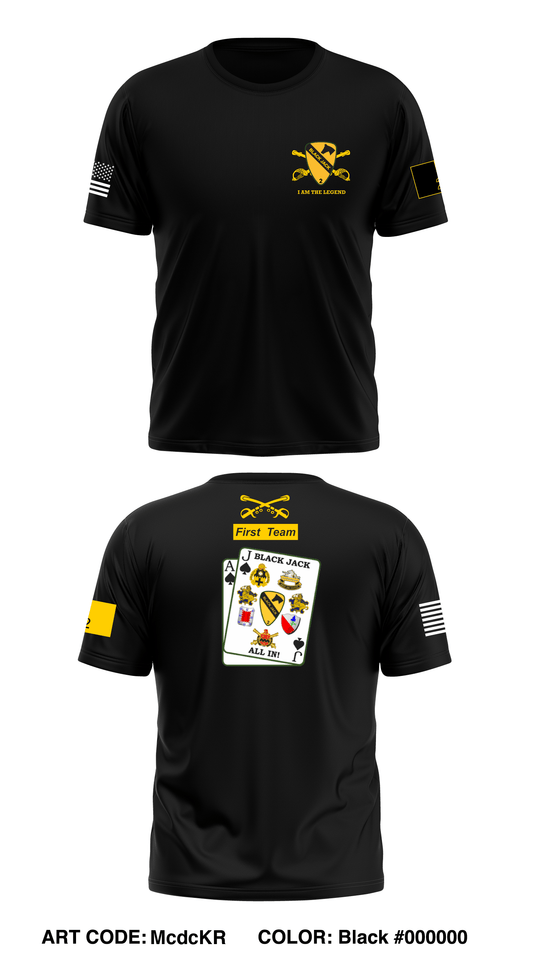 Black Jack Armored Brigade Combat Team 2/1CD Store 1 Core Men's SS Performance Tee - McdcKR
