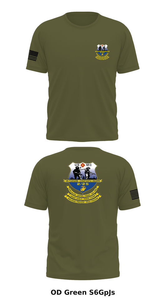 2 BN, 25th Marines Store 1 Core Men's SS Performance Tee - S6GpJs