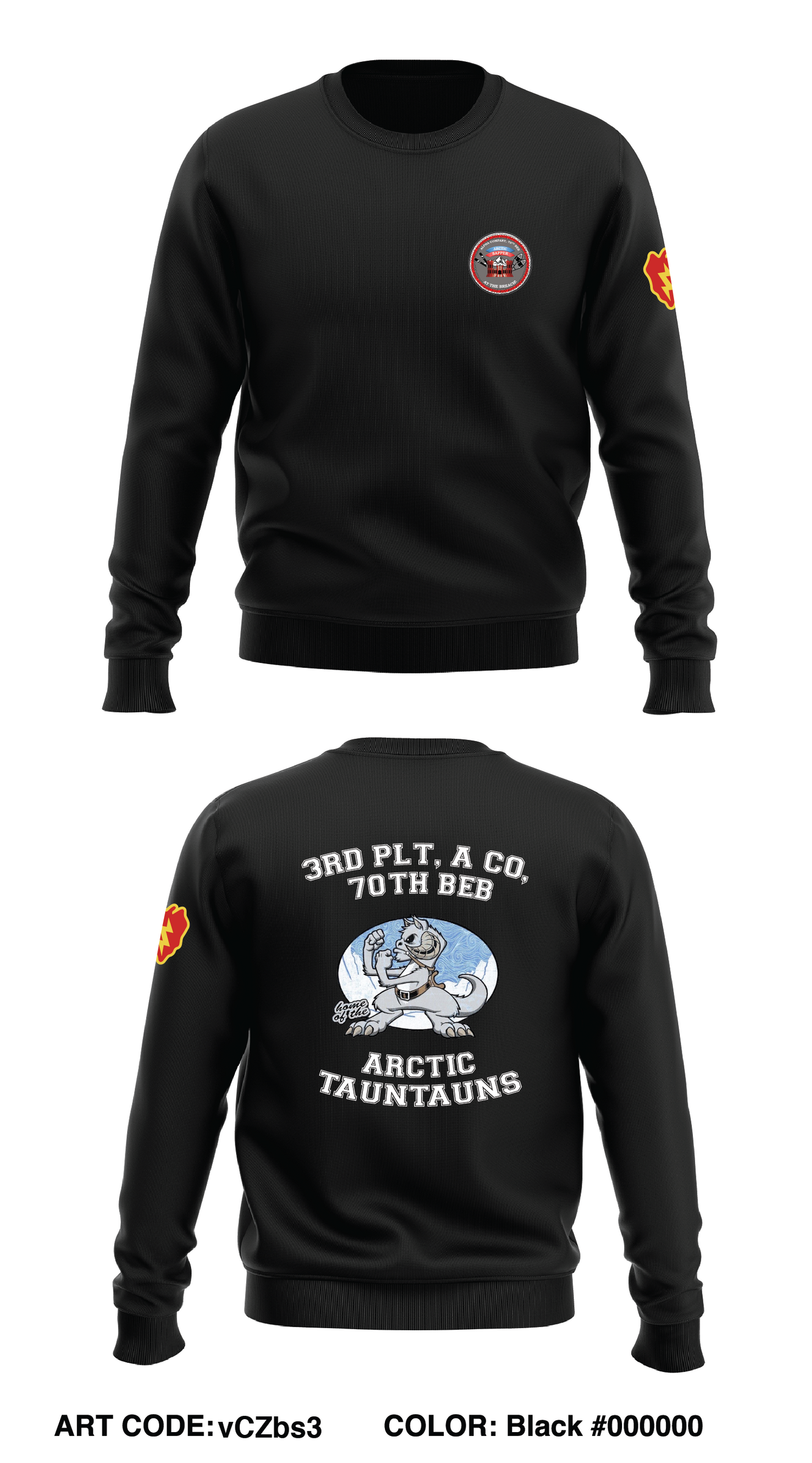 3rd PLT A Co 70th BEB Store 1 Core Men's Crewneck Performance Sweatshirt - vCZbs3