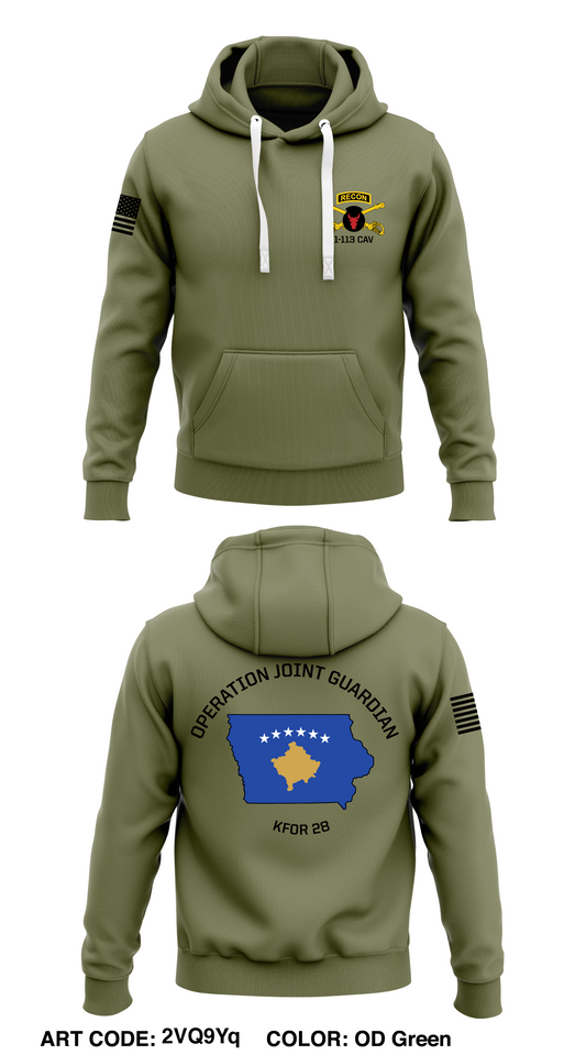 B-troop, 1-113 CAV  Store 1  Core Men's Hooded Performance Sweatshirt - 2VQ9Yq