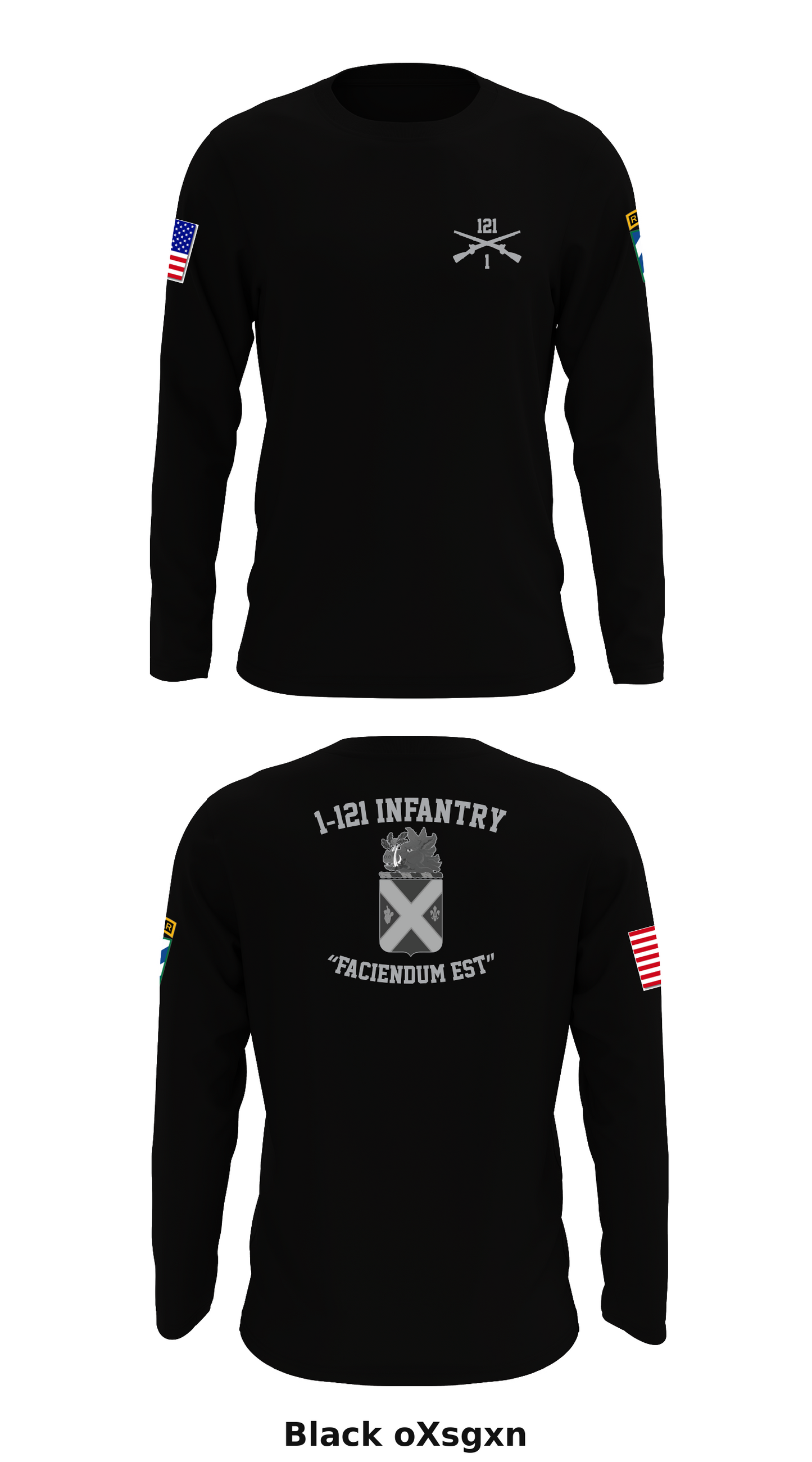 1-121st IN REGIMENT Store 1 Core Men's LS Performance Tee - oXsgxn