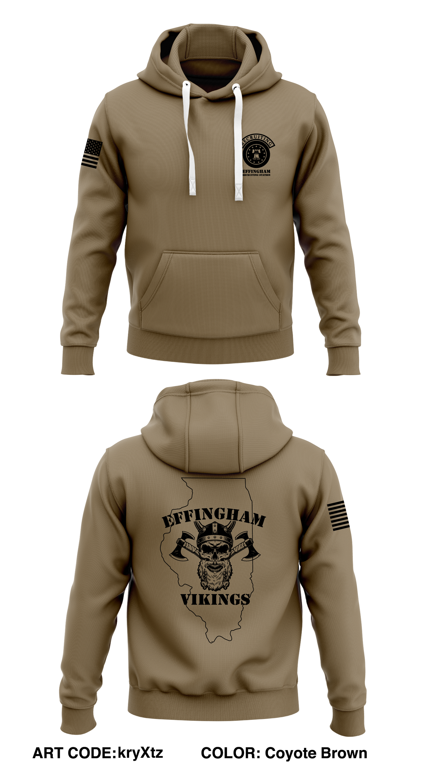 Effingham Recruiting Station 5H4F Store 1  Core Men's Hooded Performance Sweatshirt - kryXtz