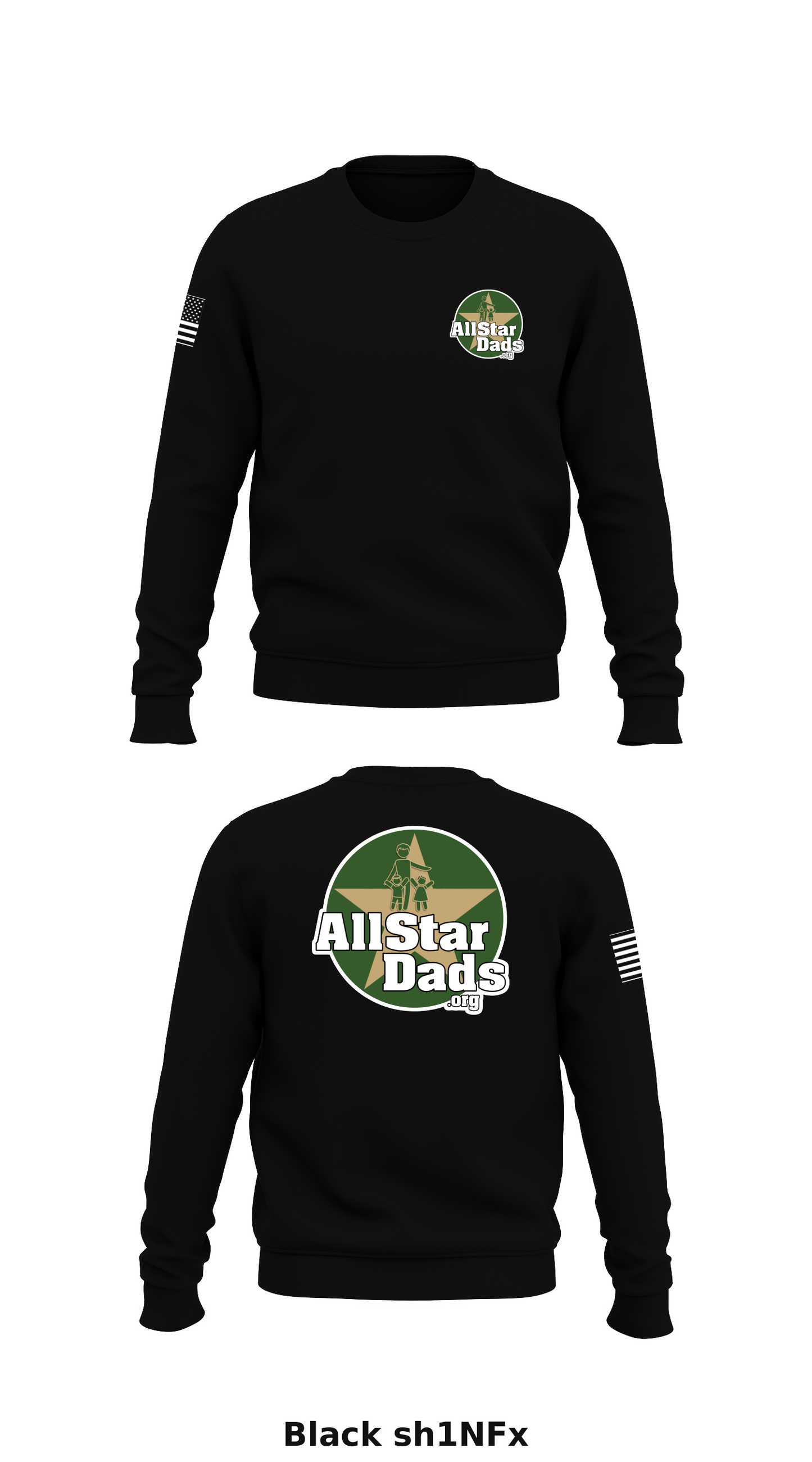 All Star Dads Store 1 Core Men's Crewneck Performance Sweatshirt - sh1NFx