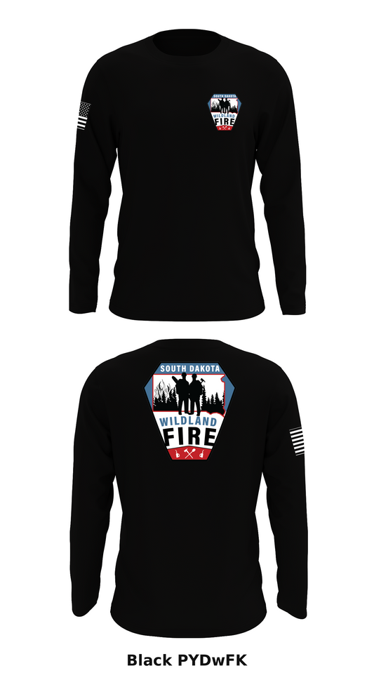 South Dakota Wildland Fire Store 1 Core Men's LS Performance Tee - PYDwFK