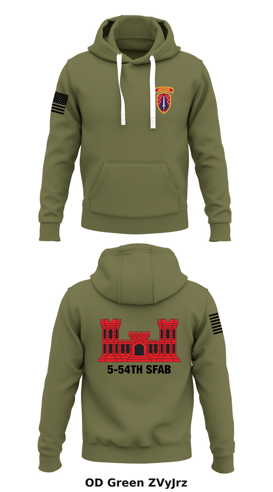 5-54th SFAB Store 1  Core Men's Hooded Performance Sweatshirt - ZVyJrz