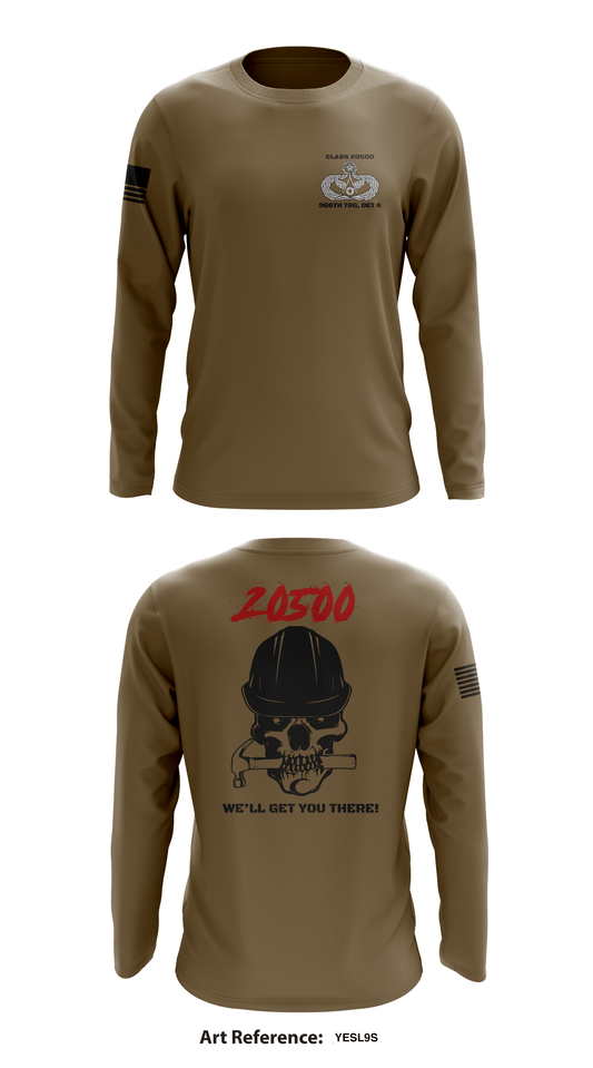 Class 20500, 366th TRS/DET 6 Store 1 Core Men's LS Performance Tee - yEsl9S