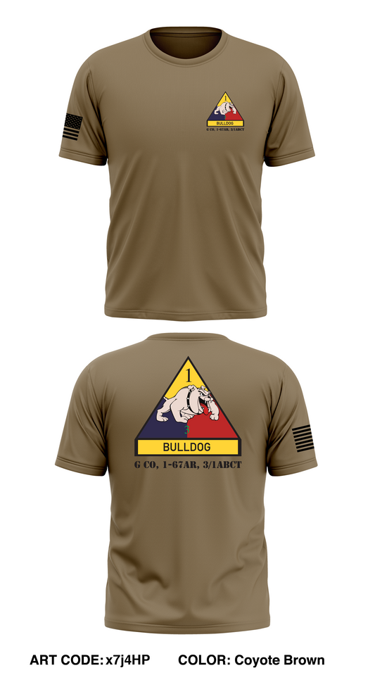 G Co, 1-67AR, 3/1ABCT Store 1 Core Men's SS Performance Tee - x7j4HP