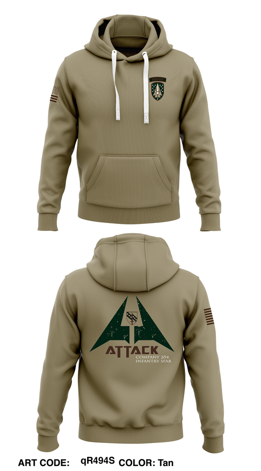 A Co 2/54 SFAB IN Store 1  Core Men's Hooded Performance Sweatshirt - qR494S