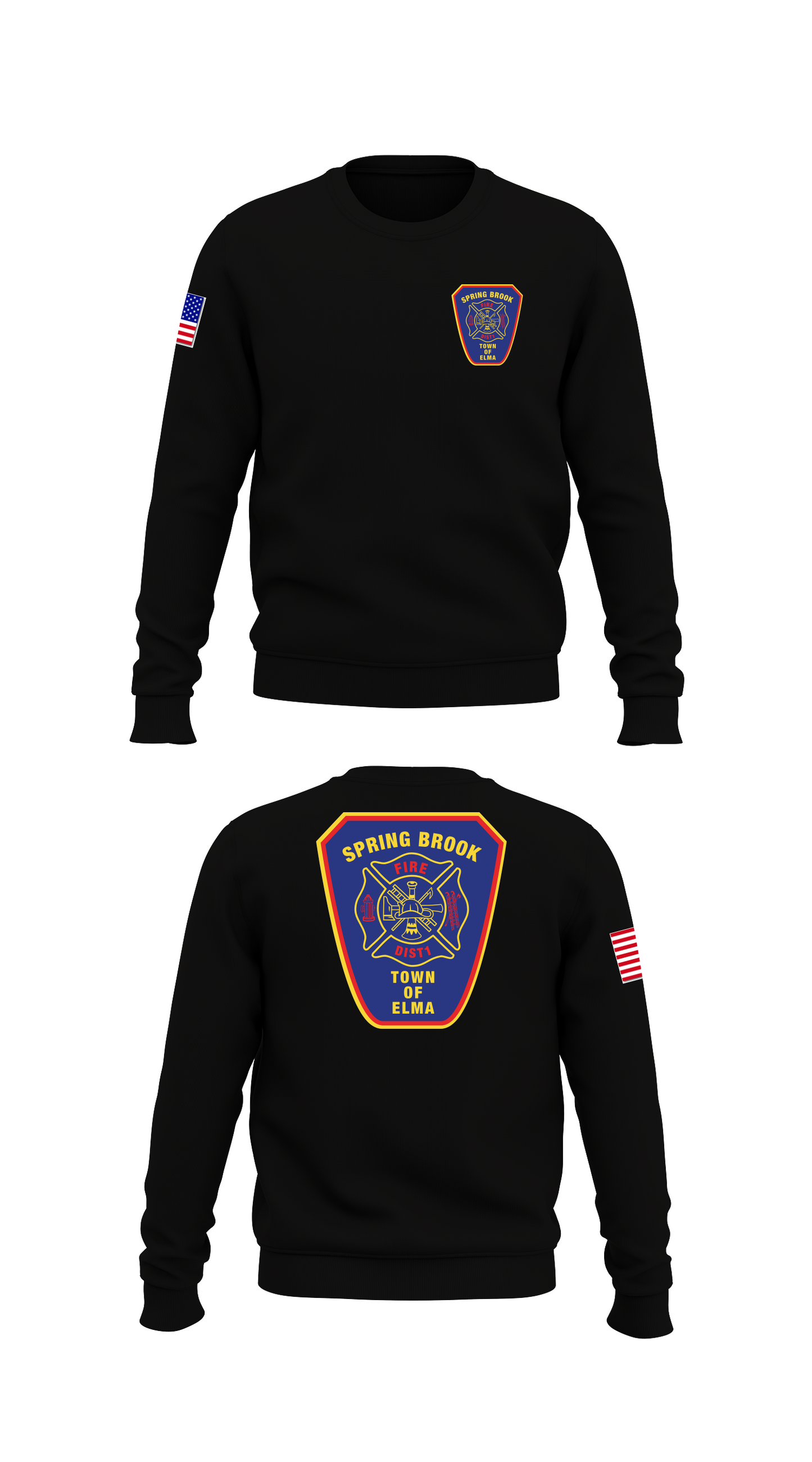 Spring Brook Fire District #1 Store 1 Core Men's Crewneck Performance Sweatshirt - 76028218744
