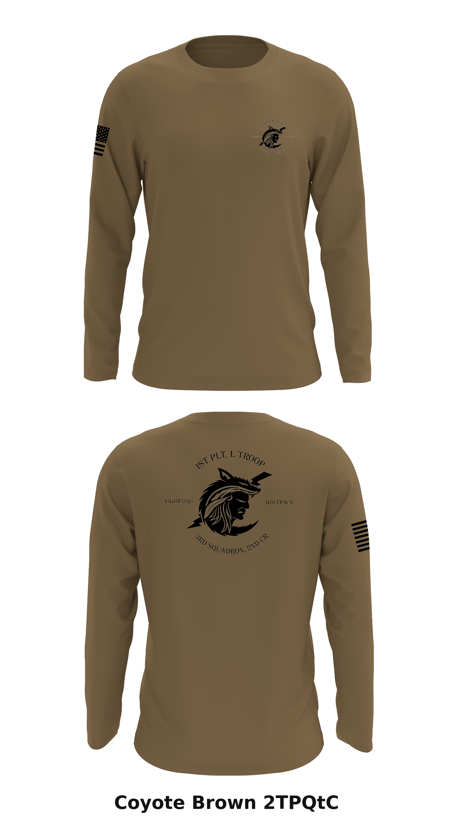 1st PLT, L Troop, 3rd squadron, 2nd CR Store 1 Core Men's LS Performance Tee - 2TPQtC