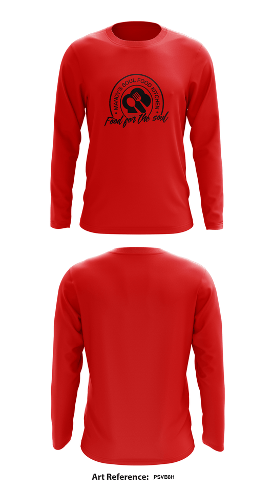 Mandy’s Soul Food Kitchen Core Men's LS Performance Tee - psvb8h