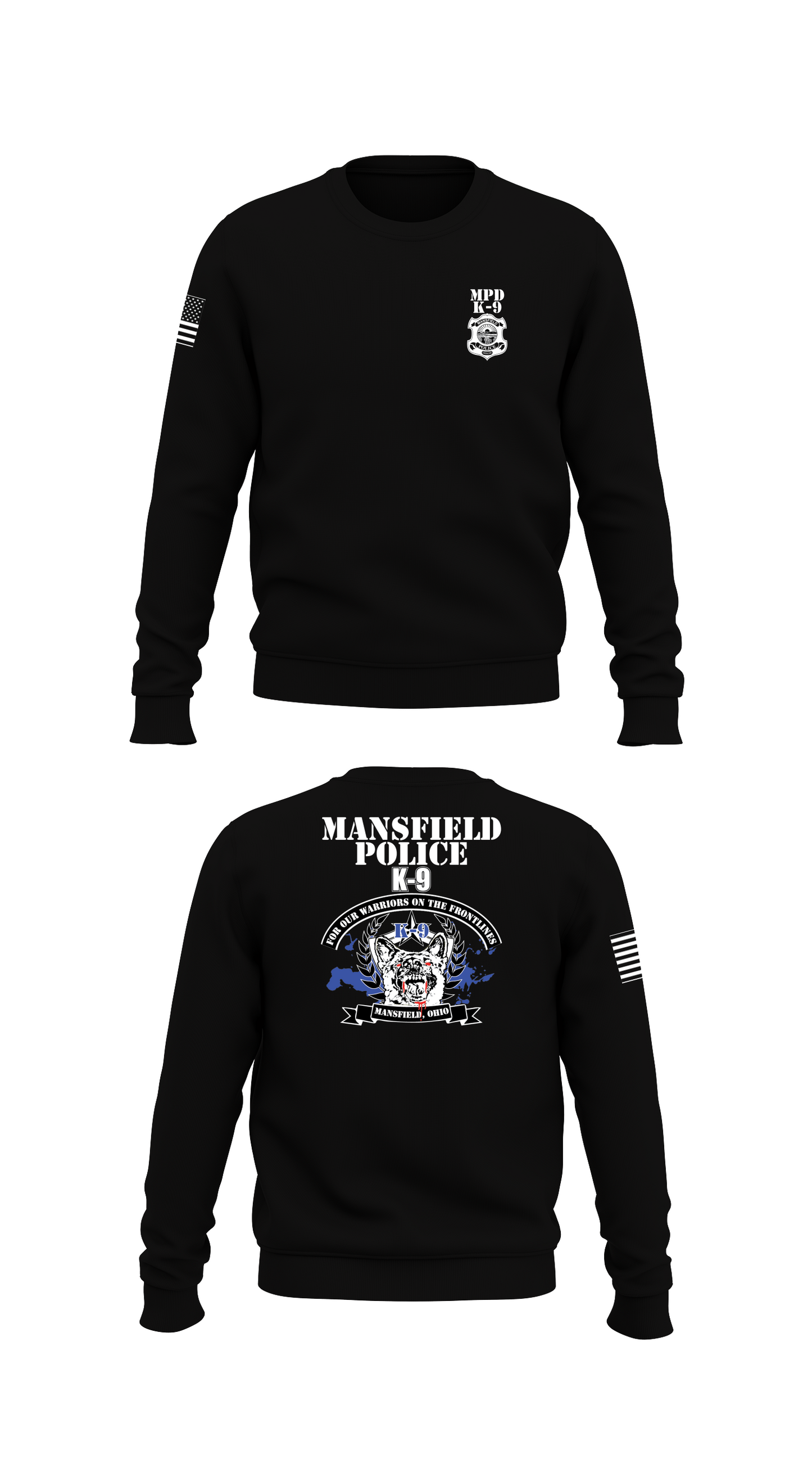 K-9 Police officer Store 1 Core Men's Crewneck Performance Sweatshirt - ,O]