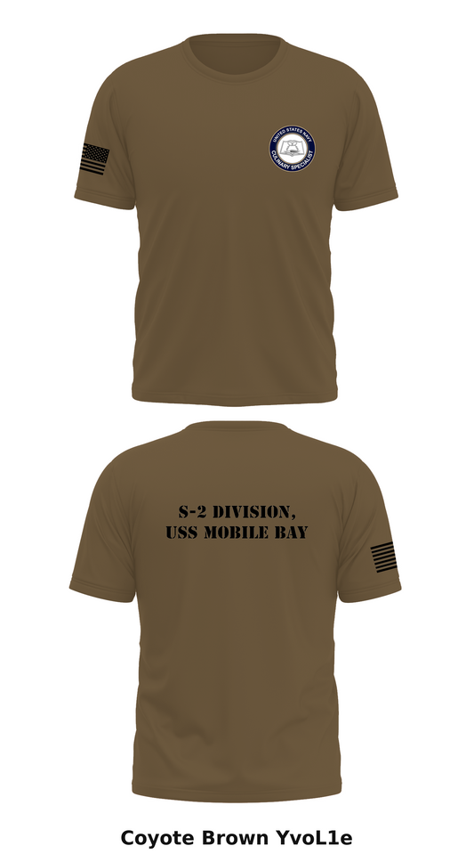 S-2 Division, USS Mobile Bay Store 1 Core Men's SS Performance Tee - YvoL1e