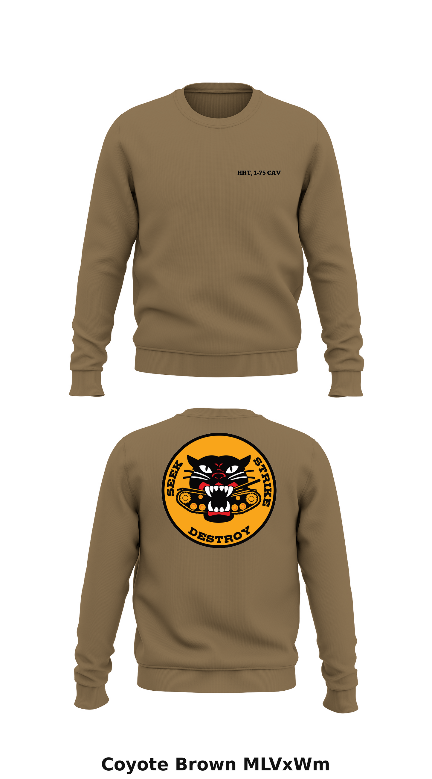 HHT, 1-75 CAV  Store 1 Core Men's Crewneck Performance Sweatshirt - MLVxWm