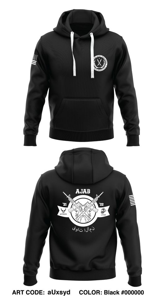 AJAB Store 1  Core Men's Hooded Performance Sweatshirt - aUxsyd-BLK