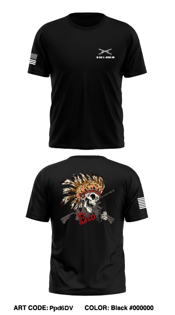 B Co 1-296 IN Store 1 Core Men's SS Performance Tee - PPD6DV