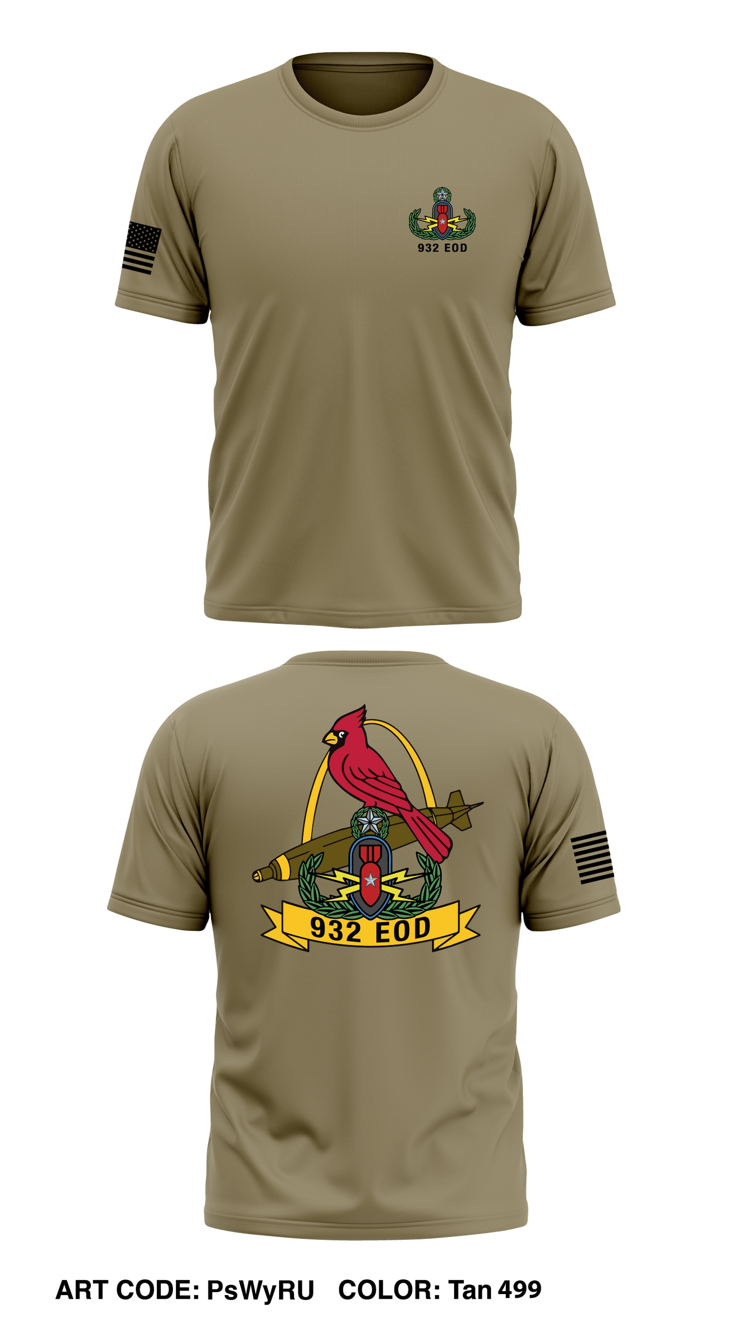 932 EOD Store 1 Core Men's SS Performance Tee - PsWyRU