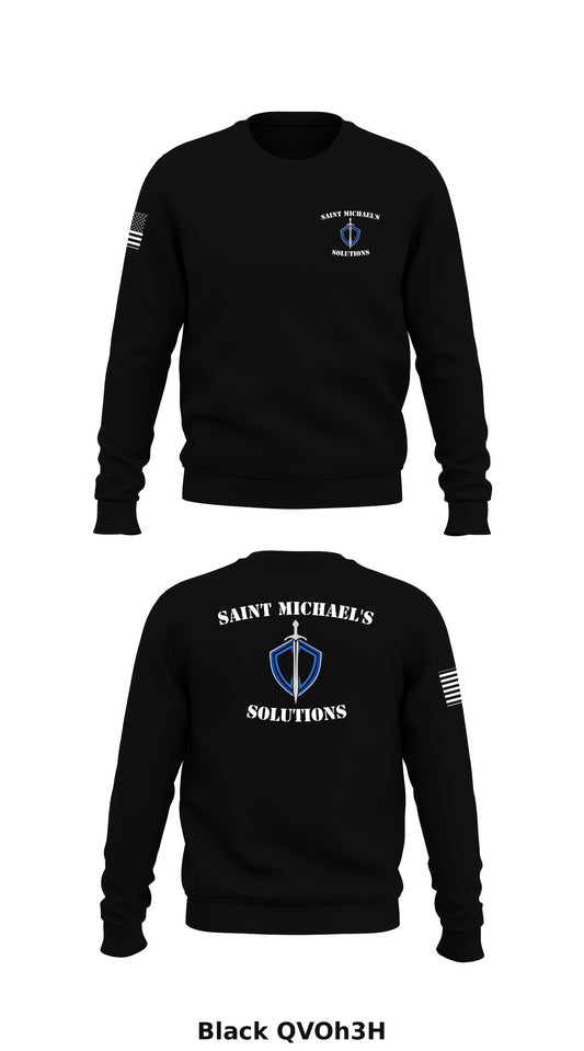 Saint Michael's Solutions Store 1 Core Men's Crewneck Performance Sweatshirt - QVOh3H