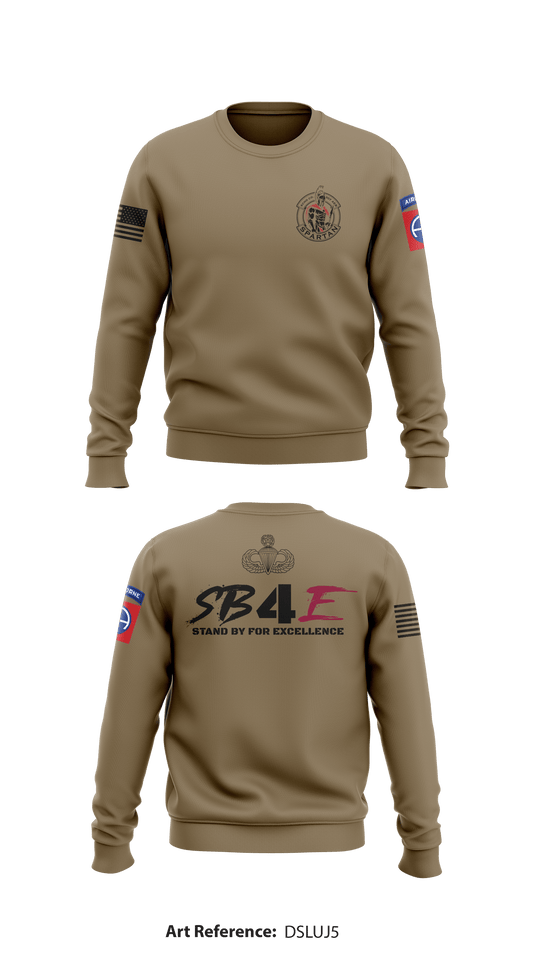 Echo Company “Spartans”, 307th AEB Store 1 Core Men's Crewneck Performance Sweatshirt - dSLUj5