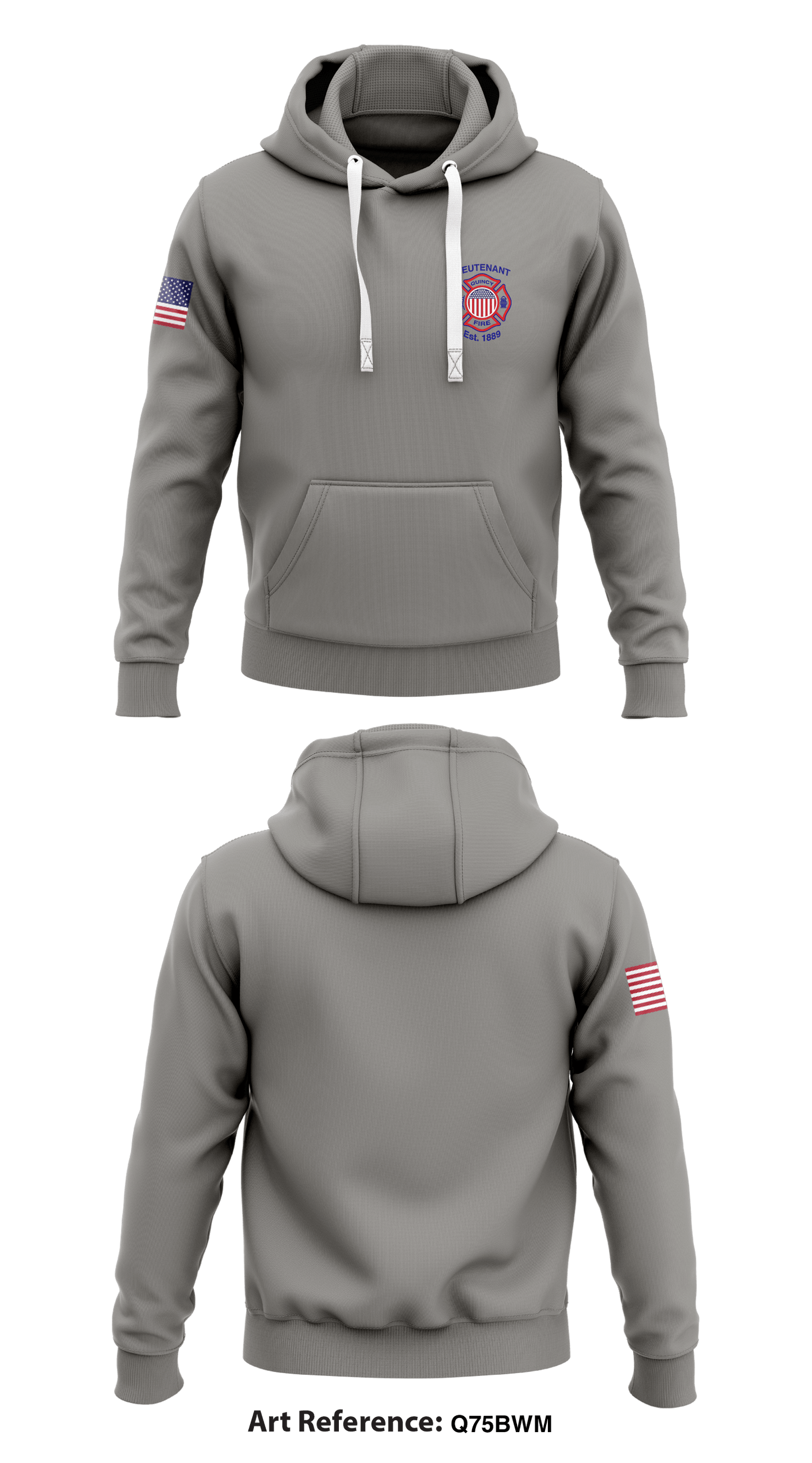 quincy fire dept. Store 1  Core Men's Hooded Performance Sweatshirt - Q75BWm