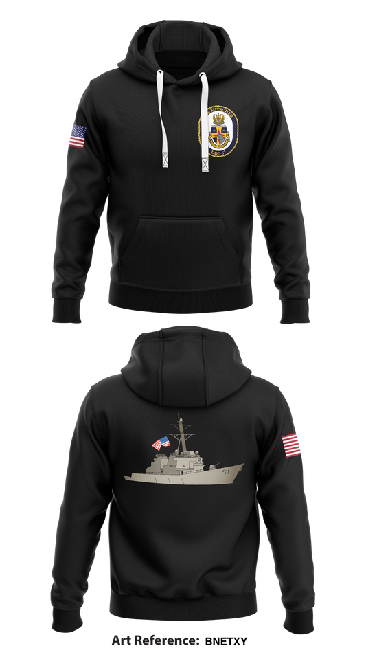 USS MITSCHER S-1 Store 1  Core Men's Hooded Performance Sweatshirt - BnETxy