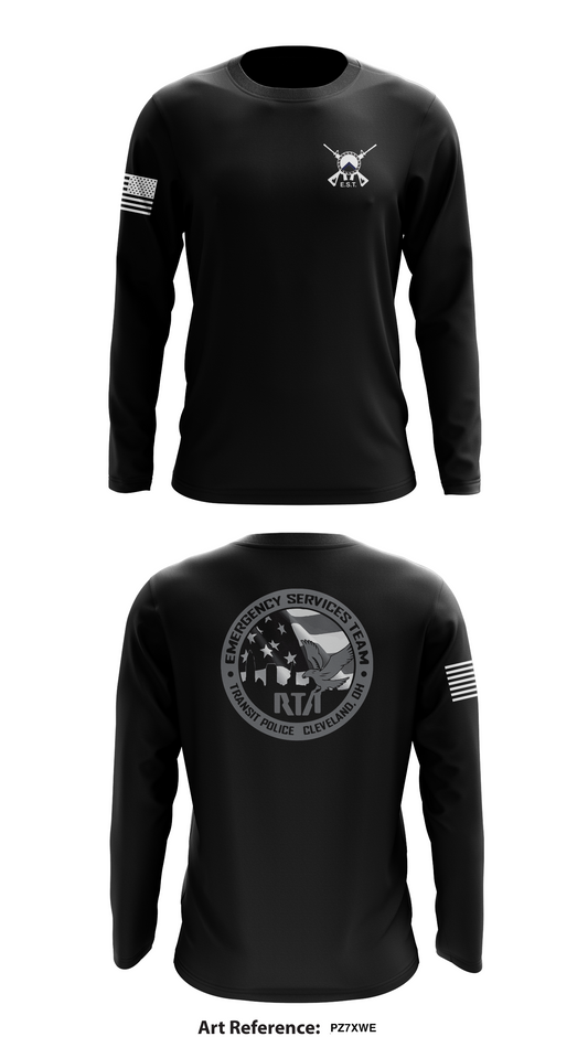GCRTA Emergency Service Team (EST) Store 1 Core Men's LS Performance Tee - PZ7XwE