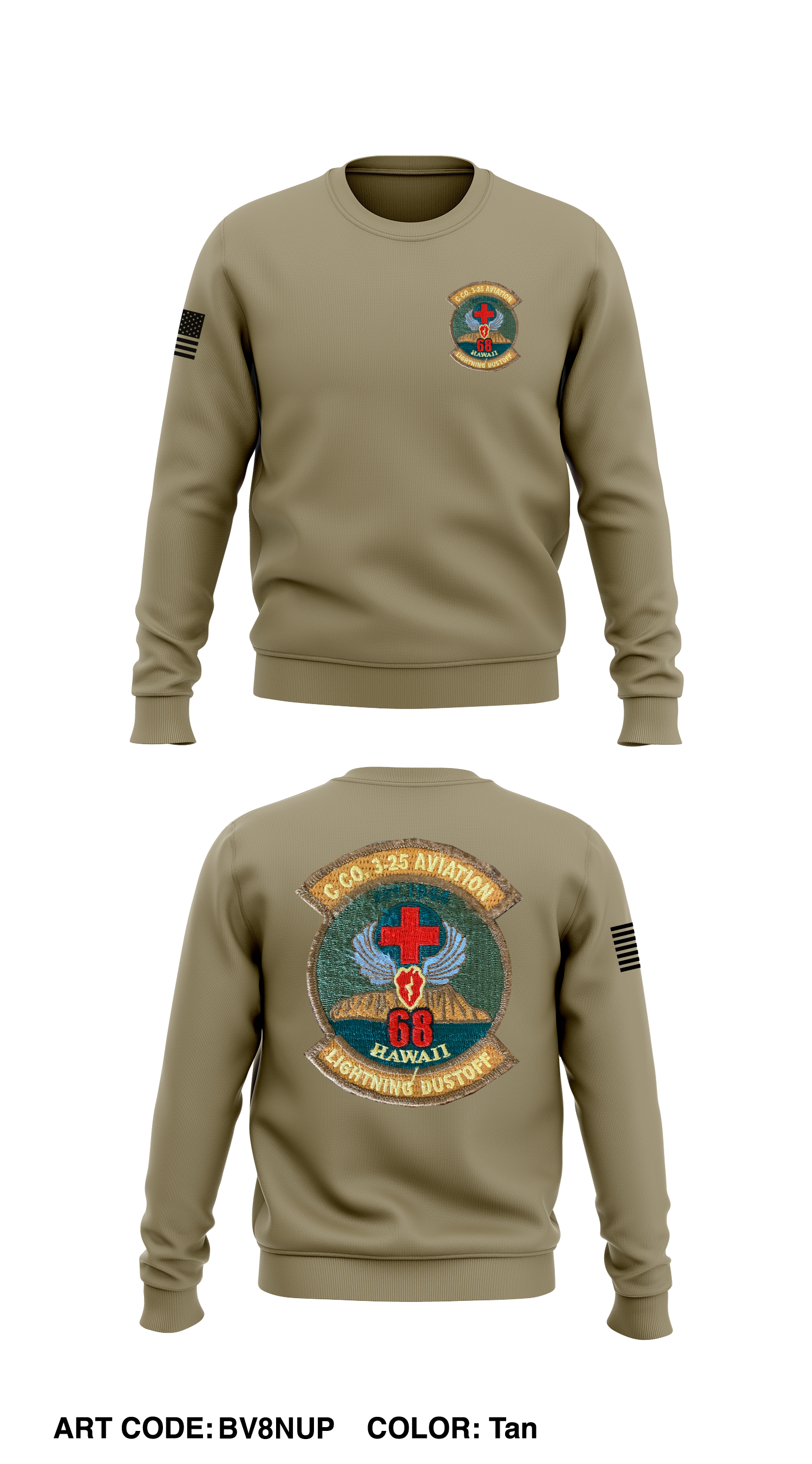 C Co, 3-25 AVN REGT, 25th CAB Store 1 Core Men's Crewneck Performance  Sweatshirt - JGrd3t